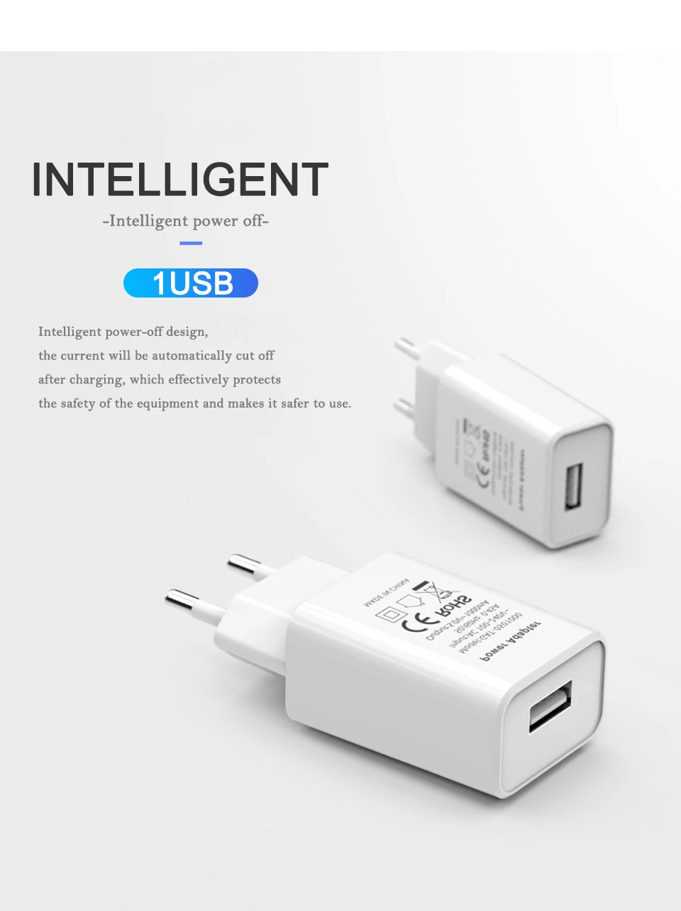 5V1A USB Mobile Phone Charger EU Conversion plug Adaptor AC Power Adapter Travel Wall Charge 100-240V For Samsung S8Note8 (4)