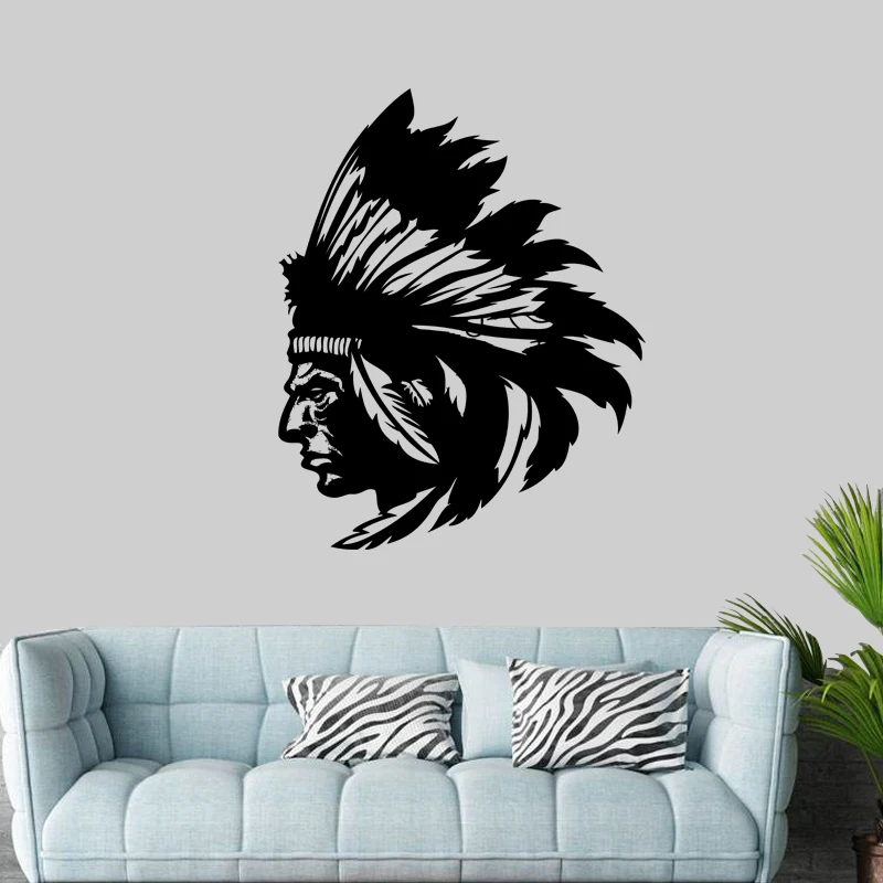 

Indian chiefs hollowed-out carved individual decorative wall stickers