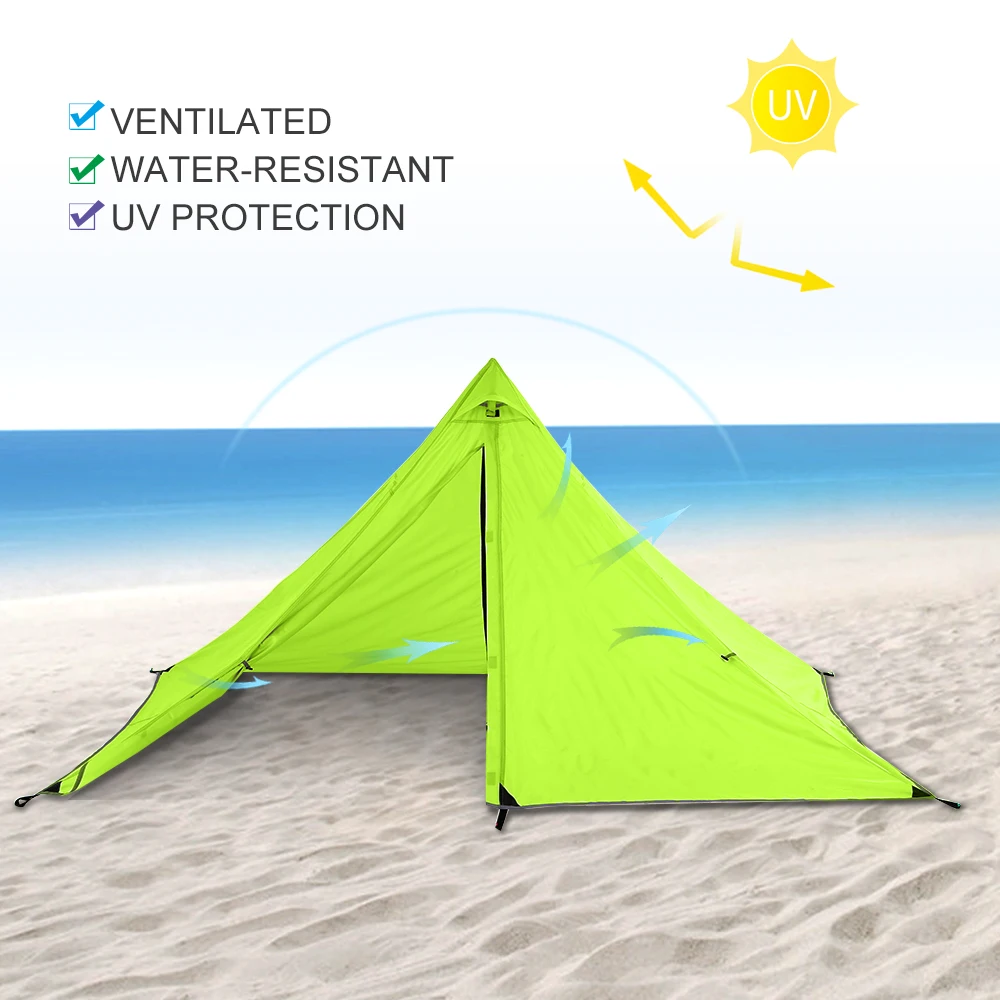 Двойной Слои Водонепроницаемый Открытый Палатка 1-2 человек на пляже палатки навес от солнца одного путешествия Пеший Туризм отслеживание