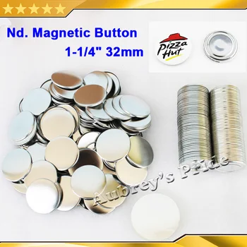 

1-1/4" 32mm 100 Sets NEW Professional Nd. Magnet Fridge Dialog Box Maker Back Metal Button Supply Materials