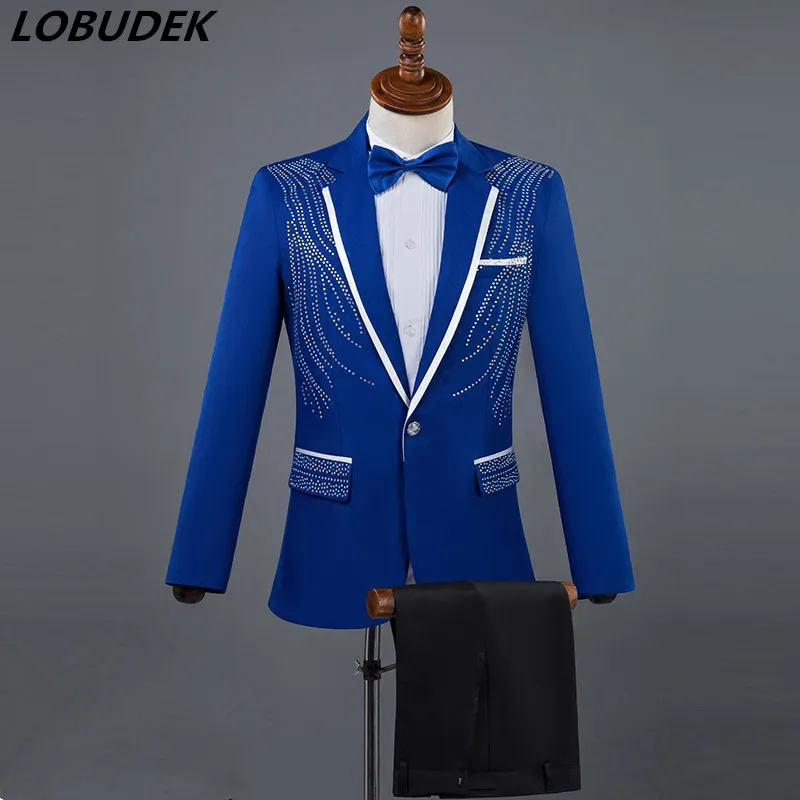 Buy Sparkly Rhinestones Blazers Men's Suits Adult