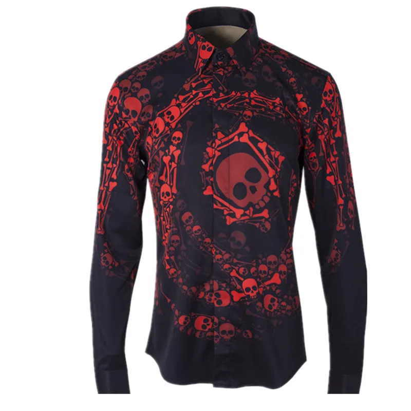 Popular Skull Dress ShirtsBuy Cheap Skull Dress Shirts lots from China