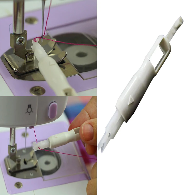 

New 1Pcs Needle Threader Insertion Tool Applicator For Sewing Machine Sew Thread with English Introduction