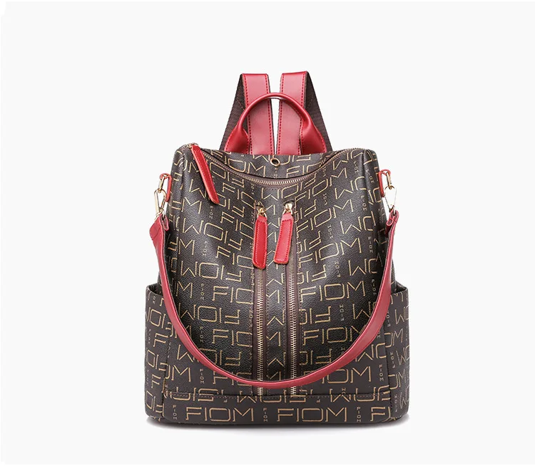 Mulheres do vintage mochila de couro do