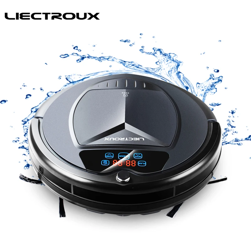LIECTROUX Robot Vacuum Cleaner B3000Plus LED Touch Screen Self