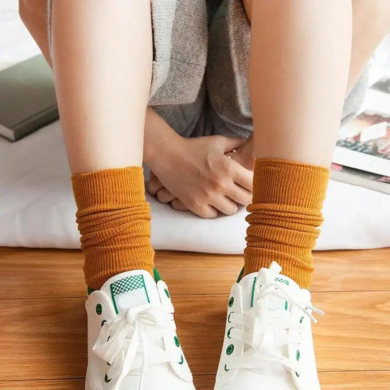 Женские осенние хлопковые Повседневные носки в стиле ретро для девочек, студенческие носки в стиле Харадзюку, милые женские носки