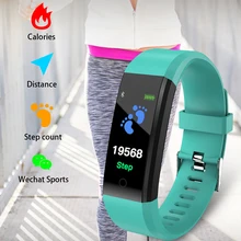 ID115 плюс Смарт Браслет пульсометр водонепроницаемый кровяное давление часы Шагомер спортивный фитнес-трекер