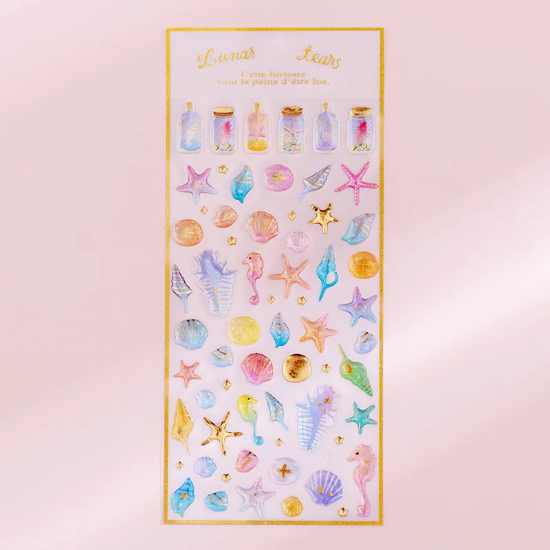 DIY Cute Magic Planet Crystal Epoxy Stickers Transparent 3D Diary Decoration Stickers - Цвет: 7