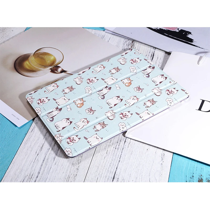 Чехол с рисунком кота из мультфильма для нового iPad Air 1 2 9 7 2017 Mini 3 4 Capa Coque +
