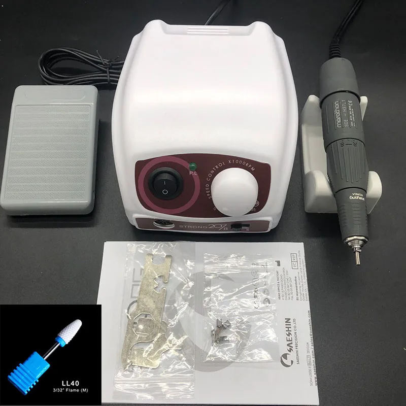 

STRONG 210 35K 207B Micromotor S champion-3 H37L1 Handpiece Electric Manicure Drill Set For Nail polishing Art Tools