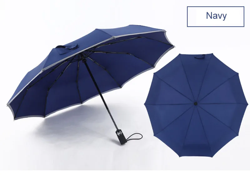Автоматический большой зонт мужской 10 К складной зонт рыболовный непромокаемый мужской зонт от солнца гольф зонтик Мужской дождь зонтик корпорация