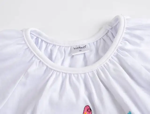 VIDMID 2-10 years baby Girl t-shirt big Girls tee shirts for children girl blouse sale t shirt 100% cotton kids summer w01 6