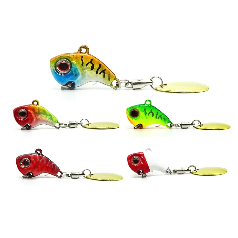 

Wokotip 8g 11g 15g Metal Mini VIB With Spoon Fishing Lure Sinking Lures Rotating Tail Fishing Tackle Crankbait Vibration Spinner