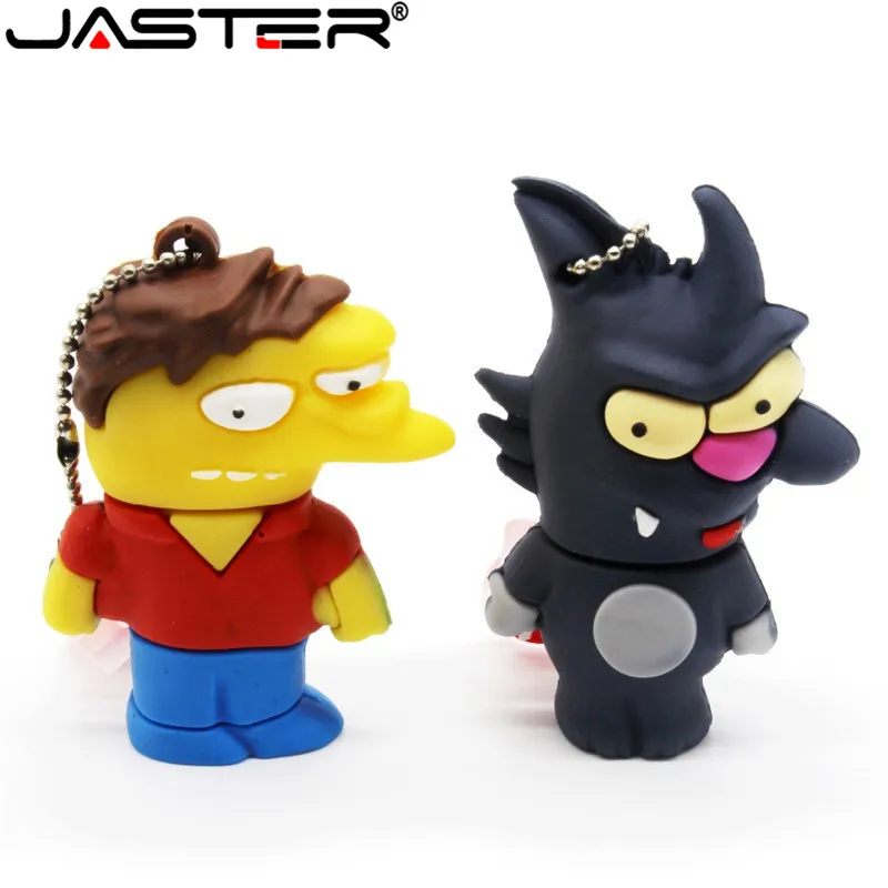 Флешка JASTER Bart Simpson Mouse Wolf 1 Гб 2 4 ГБ 8 32 U диск флешка Homer Pen Drive USB флеш накопитель|USB
