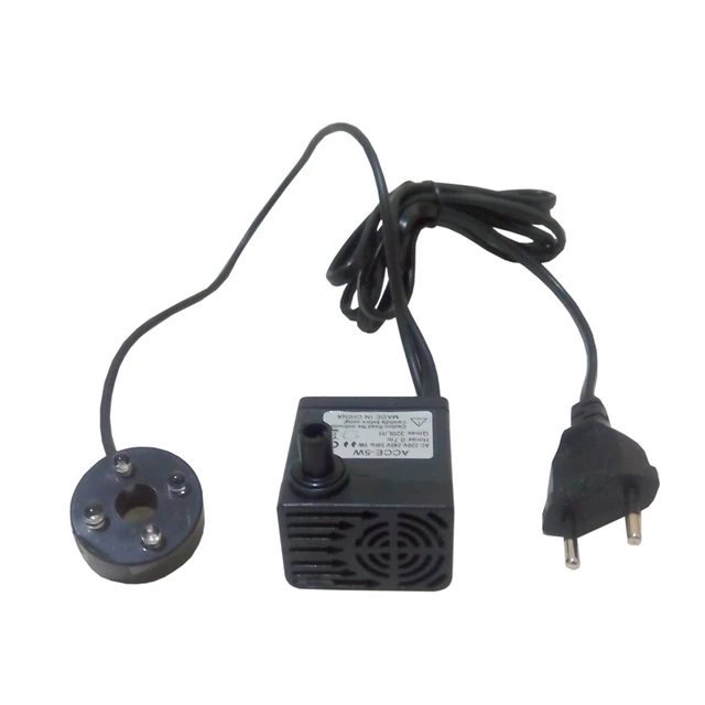 5 W 220 ~ 240 V EU Plug fontein pomp met led verlichting fontein ... 5 W 220 ~ 240 V EU Plug fontein pomp met led verlichting fontein ...