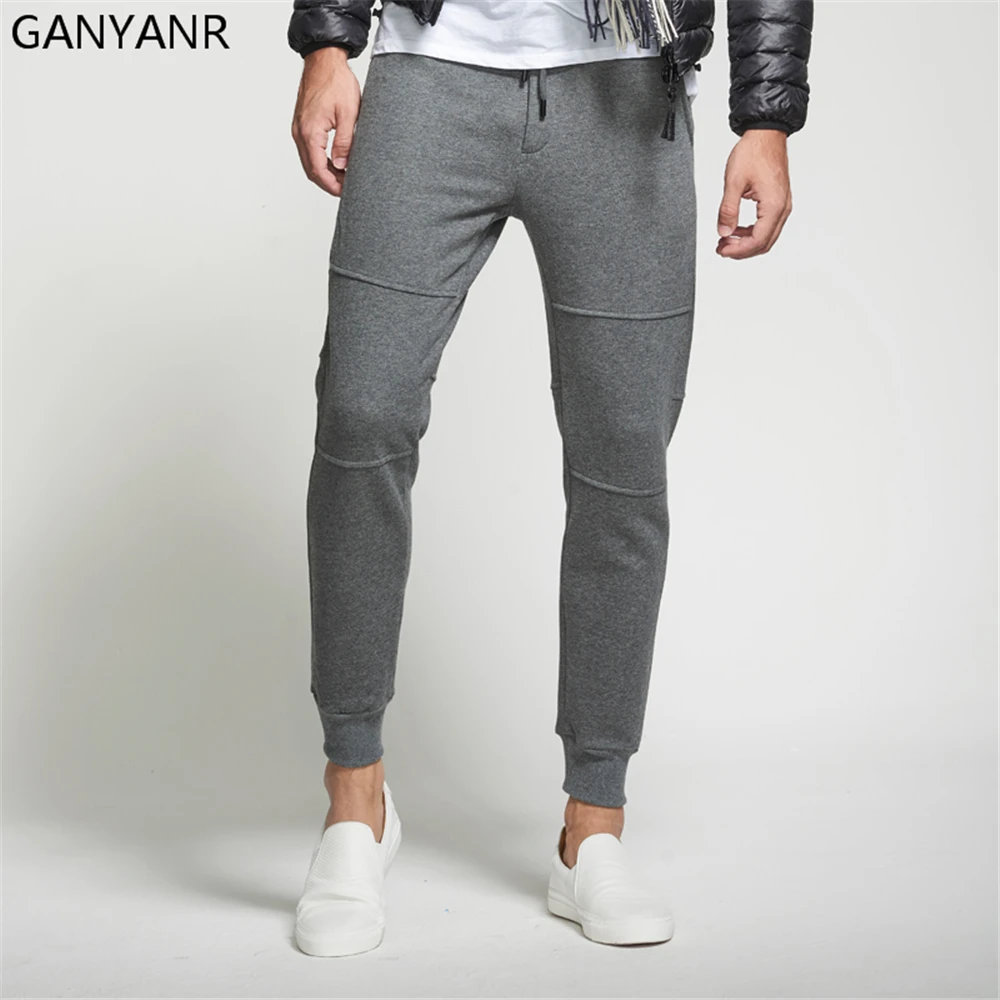 

GANYANR Running Pants Men Sport Leggings Training Jogging Basketball Fitness Gym Winter Sweatpants Workout Long Trousers Slim