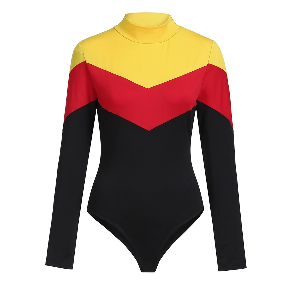 JAYCOSIN  Womens 2019 Long Sleeve  Clothes   Sexy O-Neck Jumpsuits Patchwork Bodysuits 19JAN24