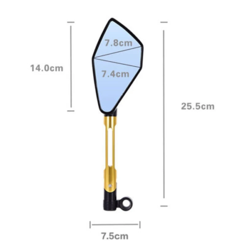 1 Pair Universal Fit 7/8" CNC multicolorful Motorcycle Mirror Rearview Side Mirror For Cafe racer 8mm/10mm Nice Handlebar Bar