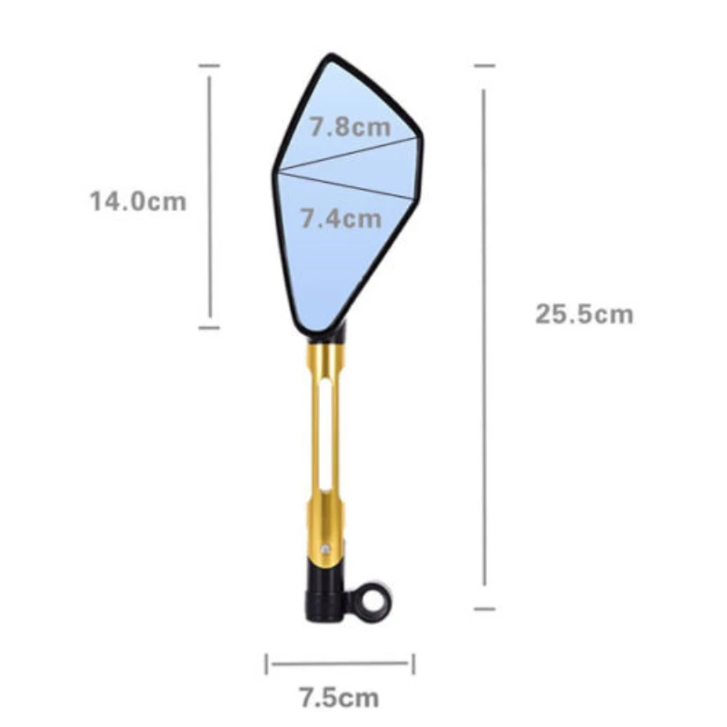 1 пара Универсальный Fit 7/" CNC разноцветное зеркало заднего вида мотоцикла боковое зеркало для Кафе racer 8 мм/10 мм хороший руль бар