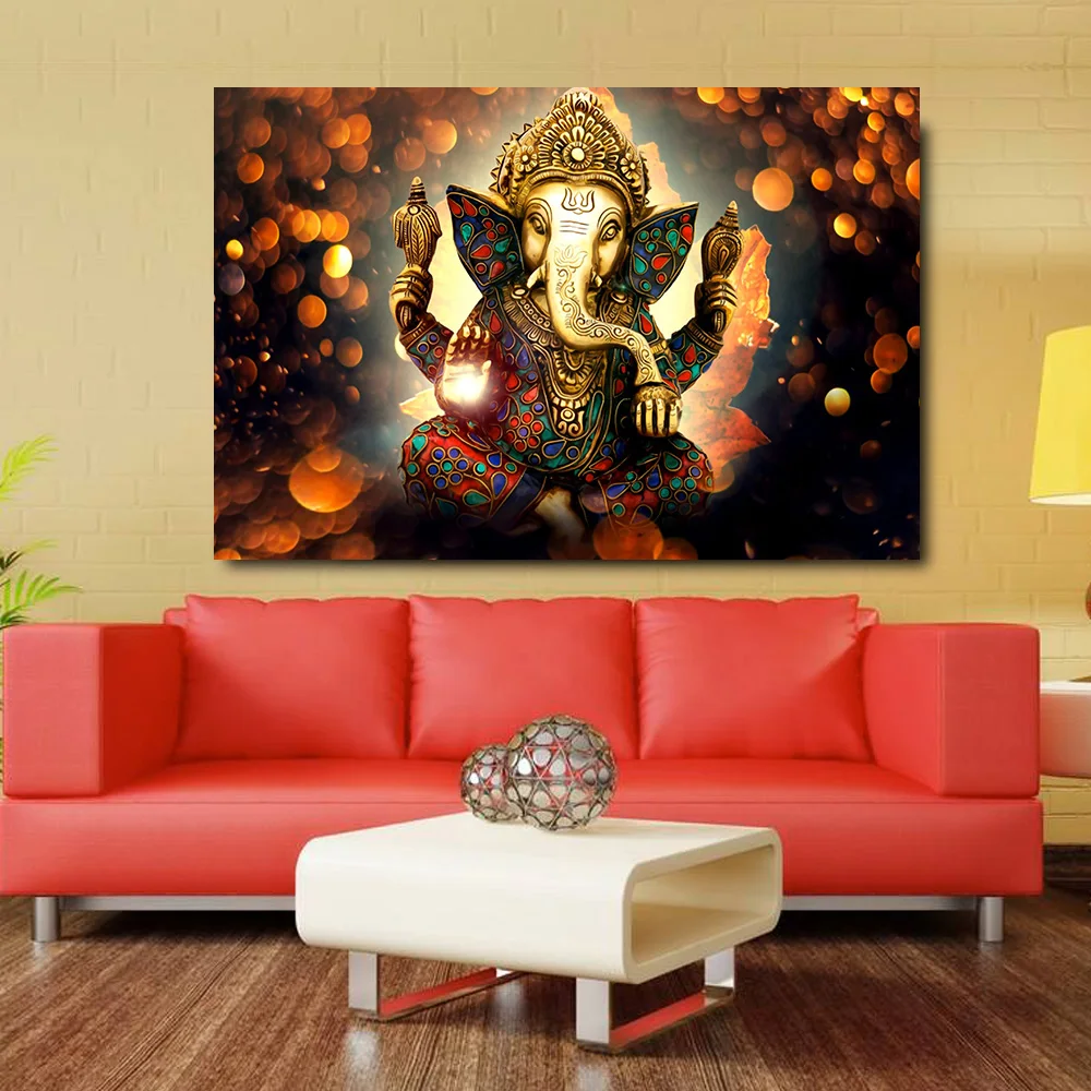 Embelish-1-Pieces-Indian-Head-Elephant-God-Wall-Art-Posters-For-Living-Room-HD-Canvas-Painting (3)