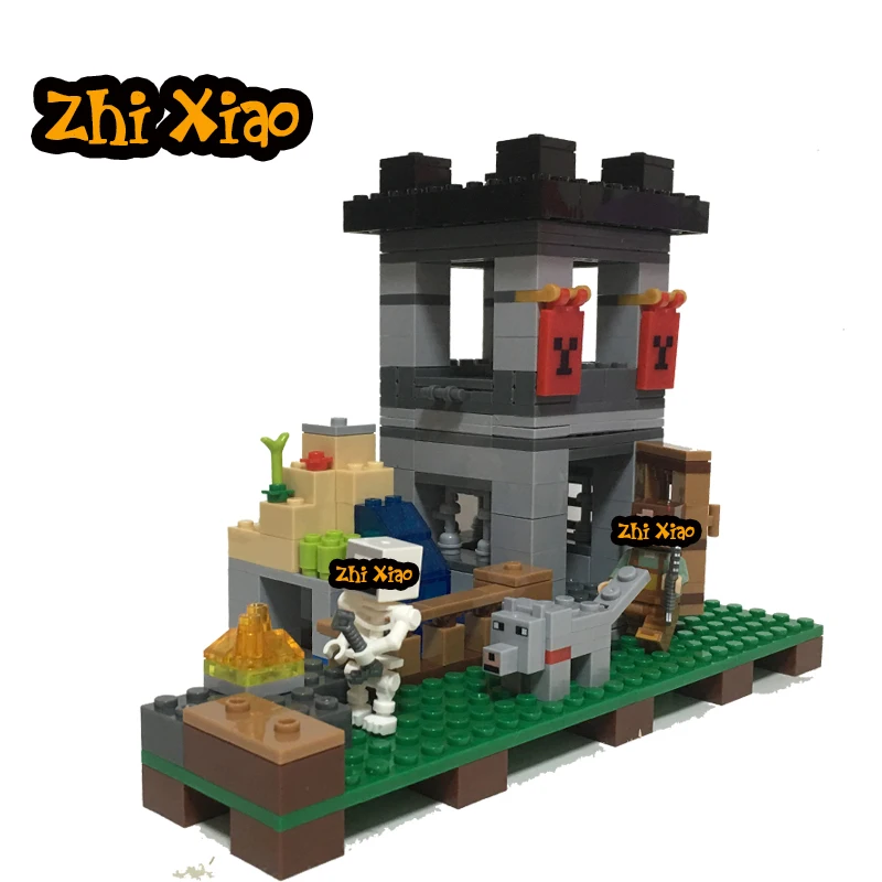 

296pcs Minecrafte my world watching watch tower An observation tower Building Blocks Toy new year christmas gift toys