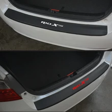 Per Kia Rio x linea DELL’UNITÀ di elaborazione in pelle In fibra di Carbonio Styling Dopo la guardia Paraurti Posteriore Tronco Lamiera di Protezione Accessori Auto
