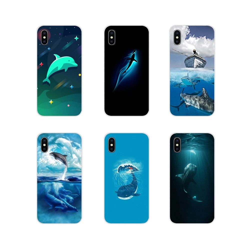 

For Samsung Galaxy S4 S5 MINI S6 S7 edge S8 S9 S10 Plus Note 3 4 5 8 9 Accessories Phone Shell Covers Whale Shark Dolphin