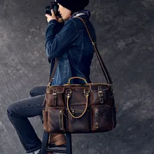 Мужские сумки из натуральной кожи, дорожные сумки-тоут, мужские сумки с несколькими карманами, дорожная сумка для ноутбука, Большая вместительная сумка, мужская сумка на плечо