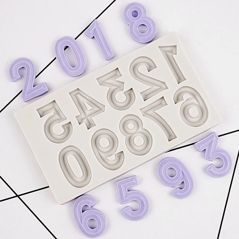 

Number Silicone Mold Fondant Mould Cake Decorating Tools Chocolate Gumpaste Mold, Sugarcraft, Kitchen Accessories