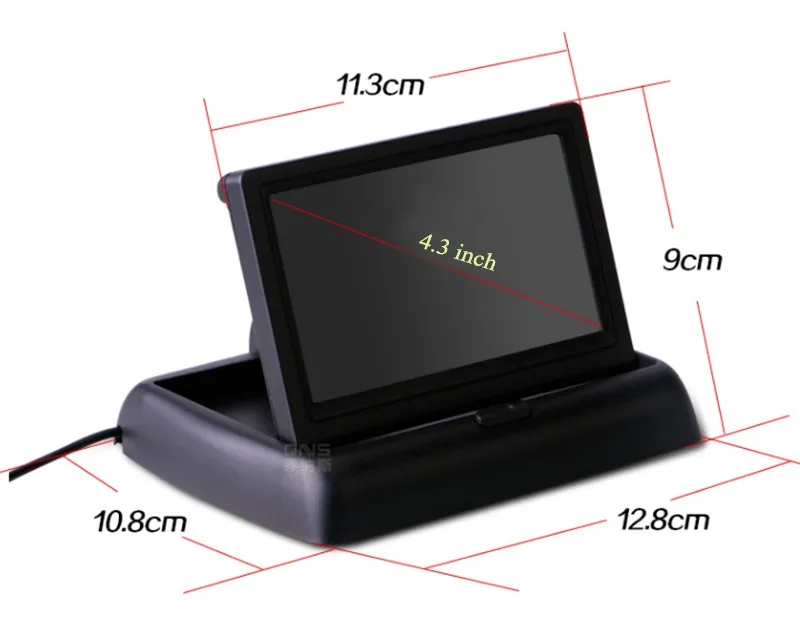 4," складной TFT цветной lcd Автомобильный качественный монитор заднего вида 4,3 дюймов автомобильный монитор и камера заднего вида ночного видения CMOS 170 градусов