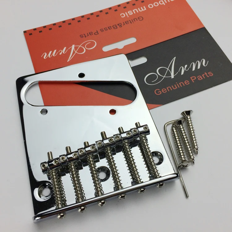 

NEW Style 6 Saddle Steel Bridge NICKEL 6-Saddle Bridge