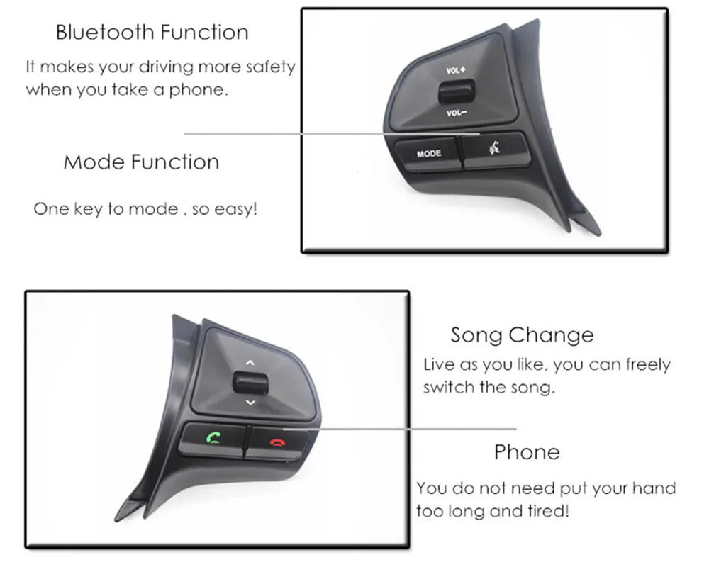 Продукт! Цена по прейскуранту завода высокое качество рулевое колесо аудио кнопки управления для KIA K2 RIO Кнопка рулевого колеса