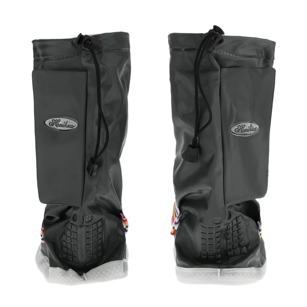 Waterproof Rain Shoes Covers for Women Men Anti Slip Lightweight Rain Snow Boots Cover Overshoes with Drawstring Closure