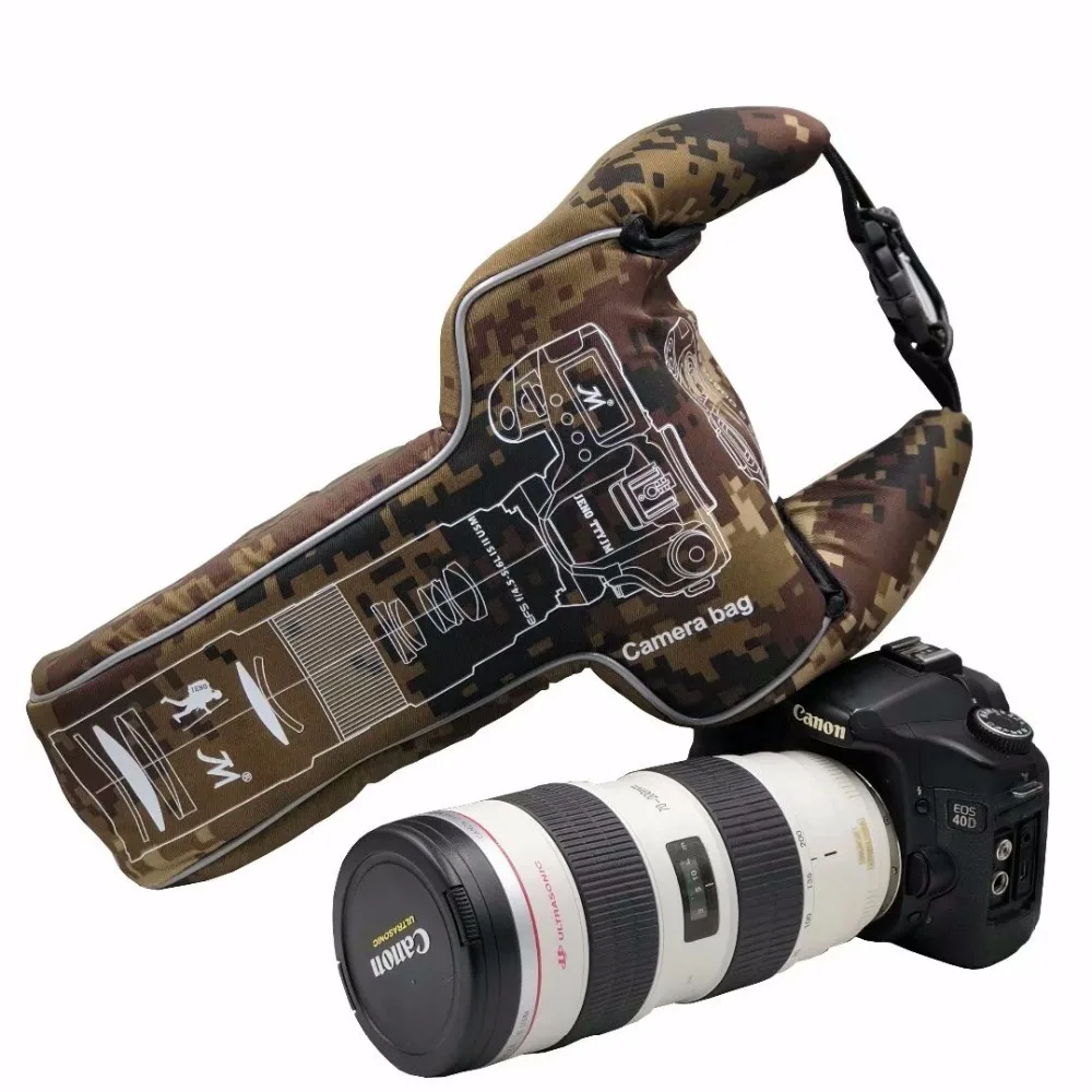 Водонепроницаемая сумка для объектива камеры DSLR чехол хранения видео из ПУ/ткани