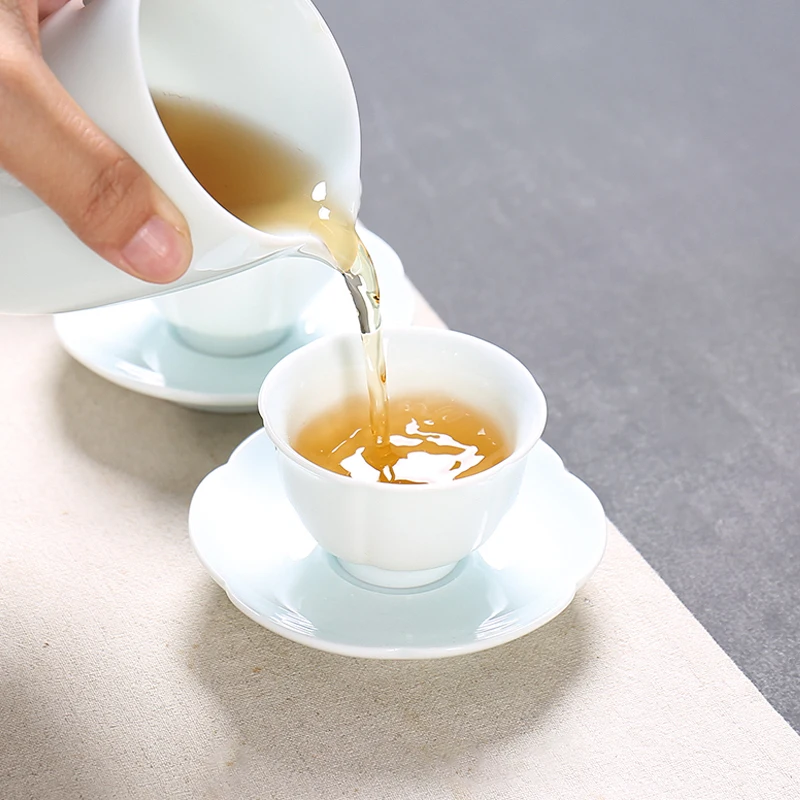 Jingdezhen Jade Porcelain Teacup Office Tea Ceremony Master Small Tea Bowl Drinkware Teaware Sake Cup Tea Cups Decoration Craft