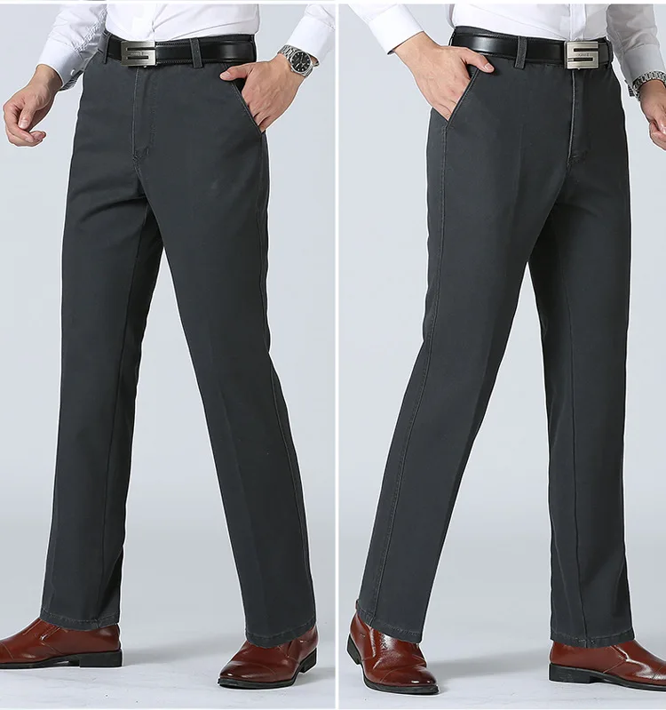 MRMT Брендовые мужские брюки среднего возраста хлопковые повседневные брюки мужские прямые свободные деловые Брюки повседневные мужские брюки