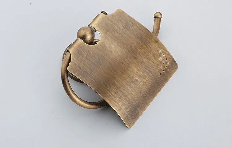 Античная латунь Бумага держатели Настенные Аксессуары для ванной комнаты бумажная полка 04PH