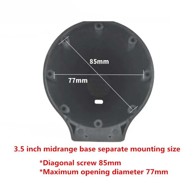 Günstige 3,5 zoll Mid range Lautsprecher Basis Auto Horn Modifizierte Drei weg Lautsprecher Halterung Höhen Mid range Lautsprecher box Halterung Shell Dichtung