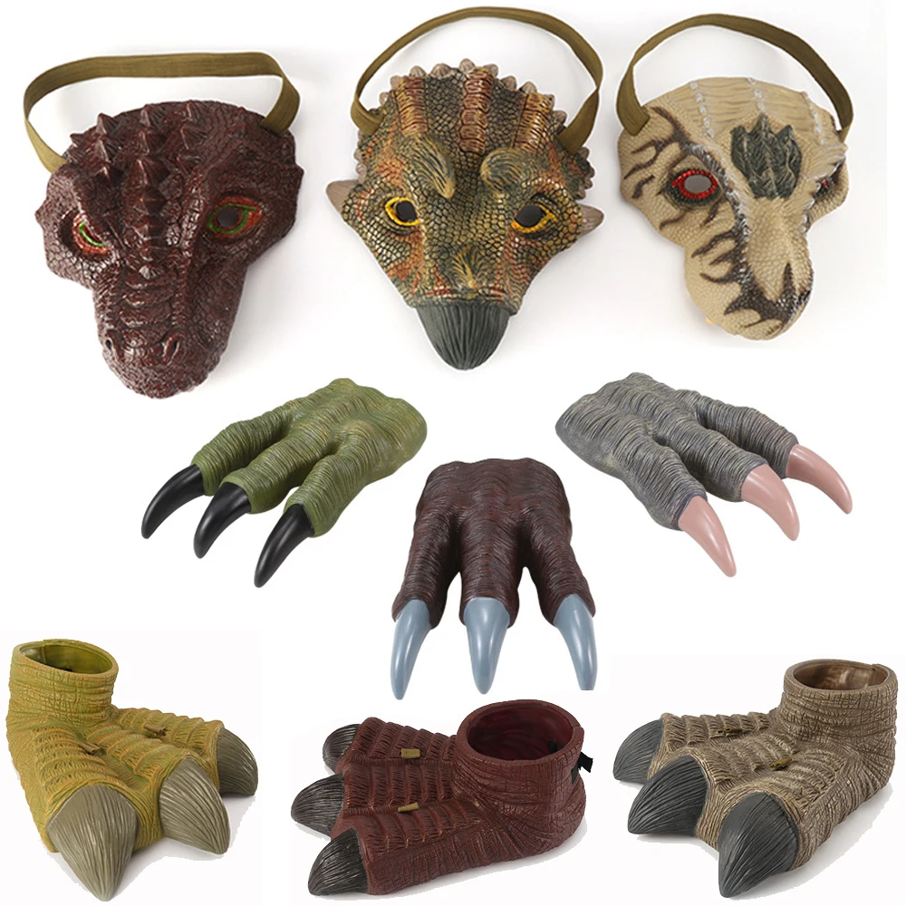

Jurassic World Children's Dinosaur Gloves Tyrannosaurus Doll Hand Puppet Action Classic Quality PVC Toy Figures Gifts