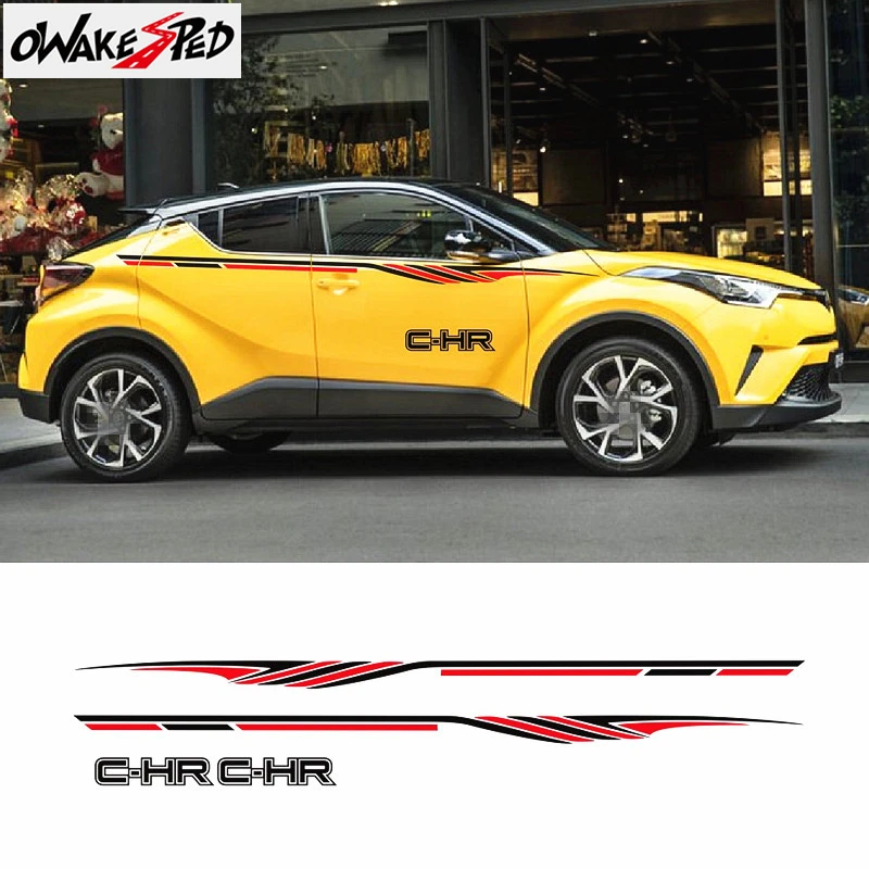

For Toyota C-HR 2014-2018 Racing Stripes Styling Sticker Auto High Quality Vinyl Decal Car Body Waist Line Decor Stickers