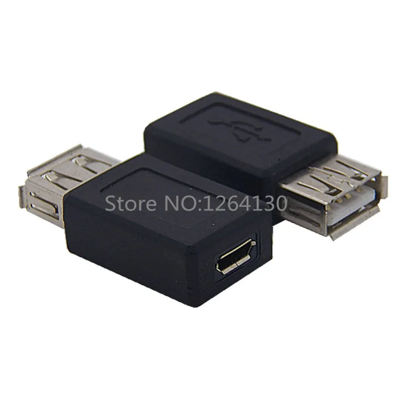 

2PCS USB 2.0 Female A to Micro USB B 5 Pin Female Adapter F/F Free Shipping