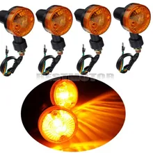 4PCS Motor Motorcycle Turn Signal Light Direction Indicator Lamp Amber