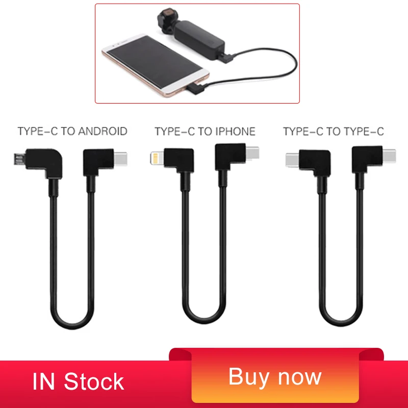 

New OSMO Pocket DJI Connect Cable Type-C to Type-C/ Micro-USB for iPad Phone Conversion Data Line DJI OSMO POCKET Accessories