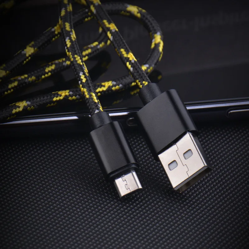 Микро USB кабель 1 м Быстрая зарядка нейлон USB синхронизация данных мобильный телефон Android адаптер зарядное устройство кабель для samsung кабель для зарядки