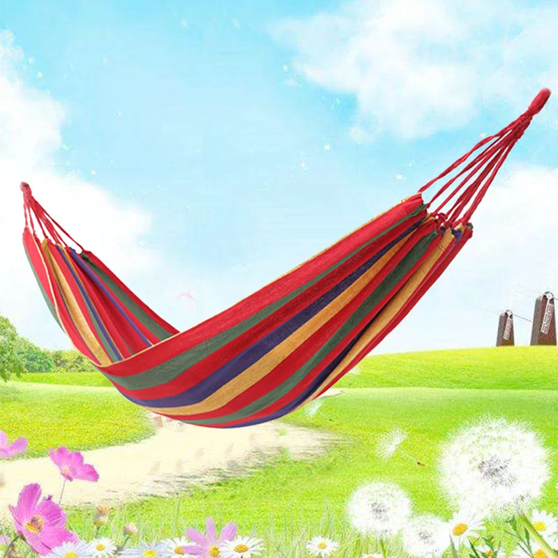 Thicken Canvas Garden Swing Hammock Outdoor Single 2 person Dormitory Camping Hammocks 200*80 200*100 200*150cm Hanging Chair