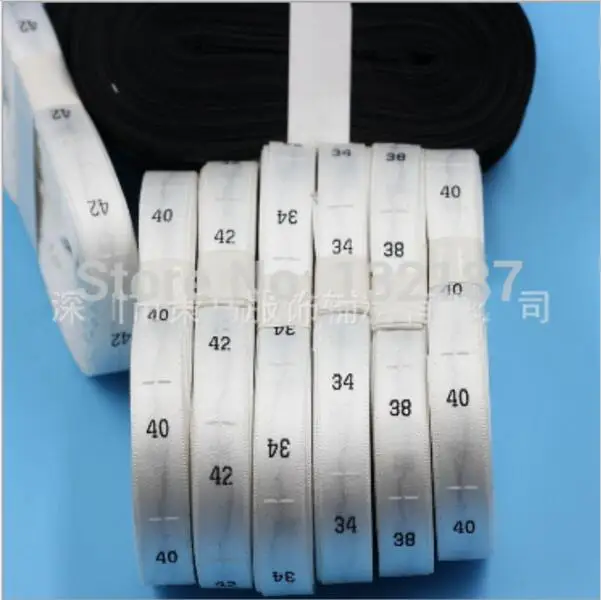 En gros 1000 pièces/rouleau vêtement taille étiquette vêtements tissés