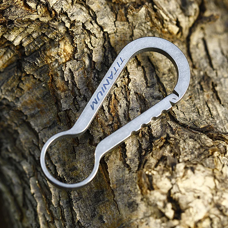 Tiartisan Titanium Mini High Loading bearing Carabiner Outdoor Hook EDC Tool keychain