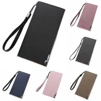 

Fashion Women Leather Matte Clutch Long Wallet Phone Holder Wristlet Purse Handbag