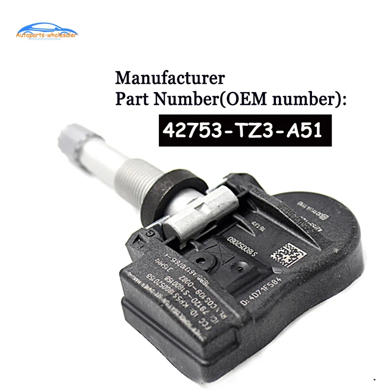 Автомобиль для Honda Acura TPMS датчик давления в шинах монитор 315 МГц 42753-TZ3-A51 42753TZ3A51 авто аксессуары