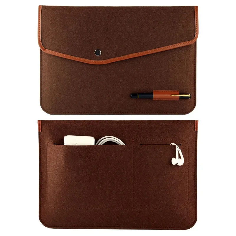 Высокое качество Тетрадь ноутбука Шерсть Войлок рукава сумка для Macbook Air 11 "13" 15 "Защитный Чехол Компьютерная сумка для ноутбука сумка